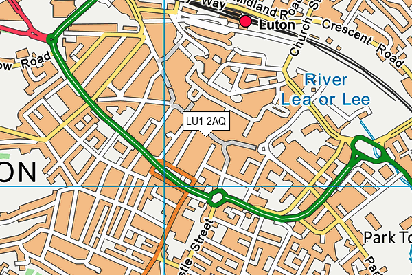 LU1 2AQ map - OS VectorMap District (Ordnance Survey)