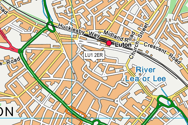 LU1 2ER map - OS VectorMap District (Ordnance Survey)
