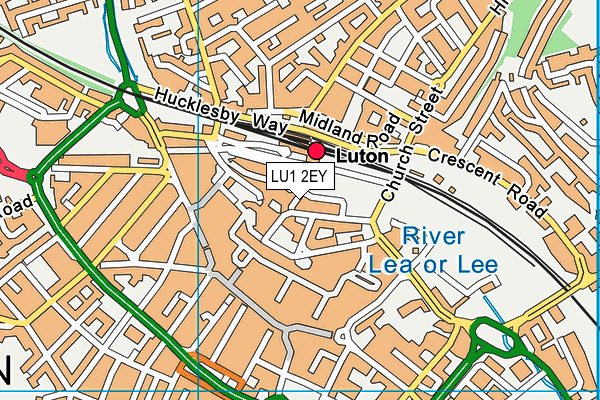 LU1 2EY map - OS VectorMap District (Ordnance Survey)