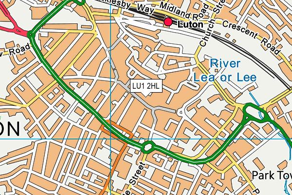 LU1 2HL map - OS VectorMap District (Ordnance Survey)