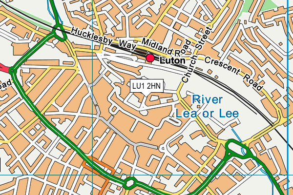 LU1 2HN map - OS VectorMap District (Ordnance Survey)