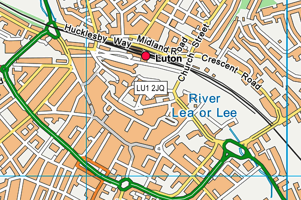 LU1 2JQ map - OS VectorMap District (Ordnance Survey)
