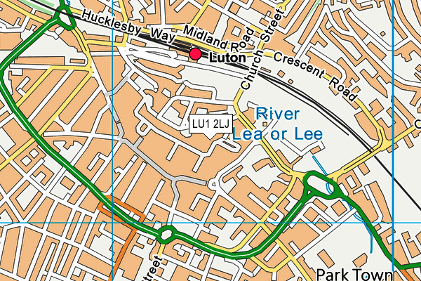 LU1 2LJ map - OS VectorMap District (Ordnance Survey)