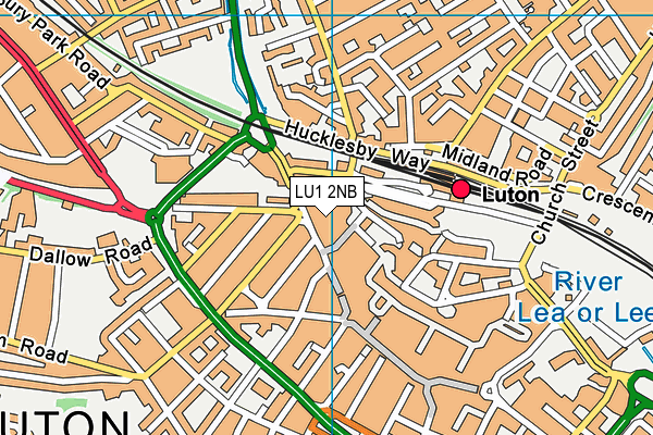 The Gym Group (Luton) map (LU1 2NB) - OS VectorMap District (Ordnance Survey)