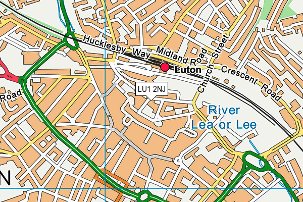 LU1 2NJ map - OS VectorMap District (Ordnance Survey)