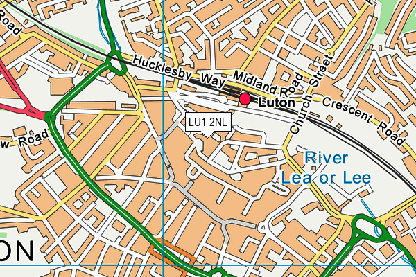LU1 2NL map - OS VectorMap District (Ordnance Survey)