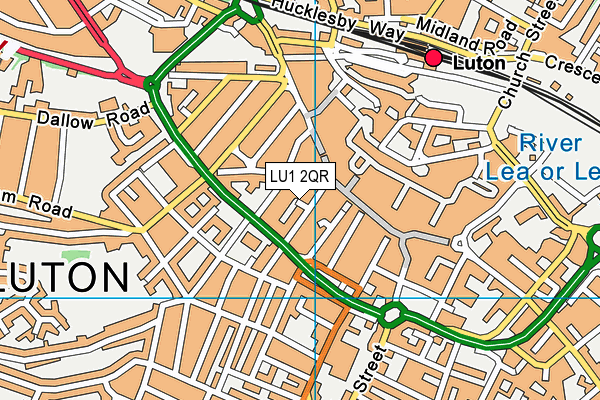 LU1 2QR map - OS VectorMap District (Ordnance Survey)