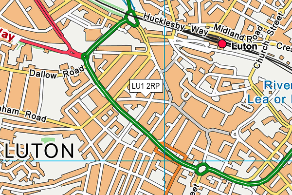 LU1 2RP map - OS VectorMap District (Ordnance Survey)