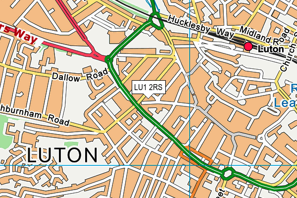 LU1 2RS map - OS VectorMap District (Ordnance Survey)