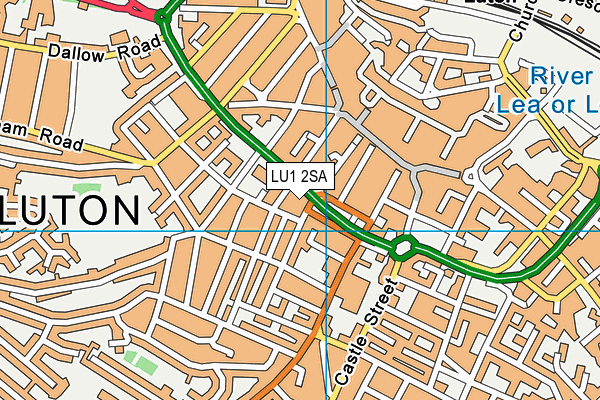 LU1 2SA map - OS VectorMap District (Ordnance Survey)