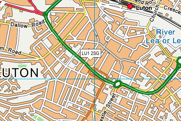 LU1 2SG map - OS VectorMap District (Ordnance Survey)