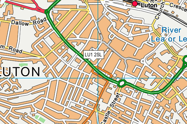 LU1 2SL map - OS VectorMap District (Ordnance Survey)