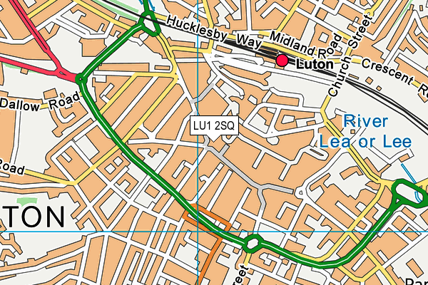 LU1 2SQ map - OS VectorMap District (Ordnance Survey)