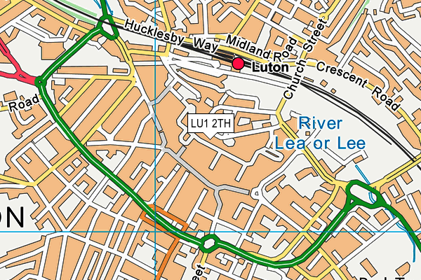 LU1 2TH map - OS VectorMap District (Ordnance Survey)