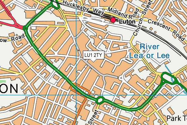LU1 2TY map - OS VectorMap District (Ordnance Survey)