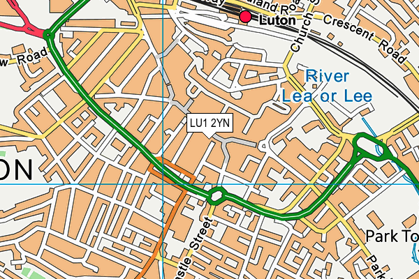 LU1 2YN map - OS VectorMap District (Ordnance Survey)