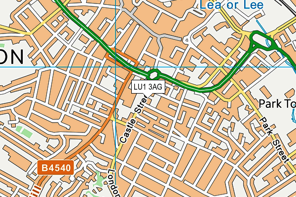 LU1 3AG map - OS VectorMap District (Ordnance Survey)