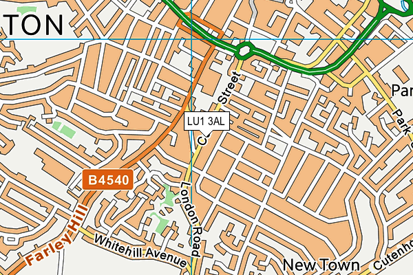 LU1 3AL map - OS VectorMap District (Ordnance Survey)