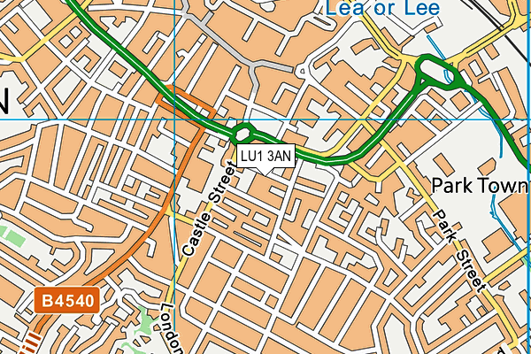 LU1 3AN map - OS VectorMap District (Ordnance Survey)