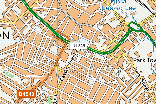 LU1 3AR map - OS VectorMap District (Ordnance Survey)