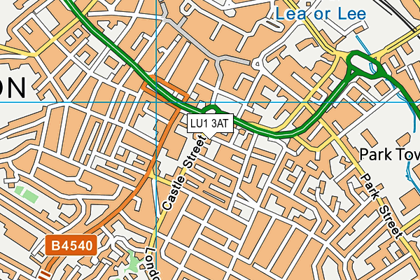 LU1 3AT map - OS VectorMap District (Ordnance Survey)