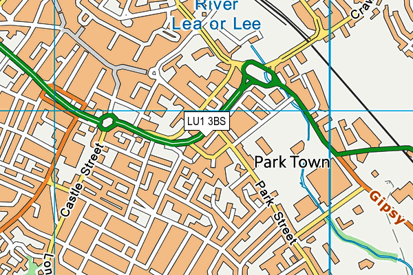 LU1 3BS map - OS VectorMap District (Ordnance Survey)