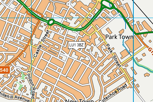 LU1 3BZ map - OS VectorMap District (Ordnance Survey)