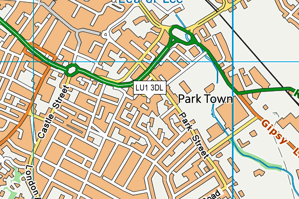 LU1 3DL map - OS VectorMap District (Ordnance Survey)