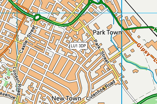 LU1 3DP map - OS VectorMap District (Ordnance Survey)