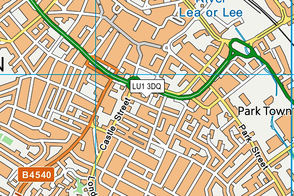 LU1 3DQ map - OS VectorMap District (Ordnance Survey)