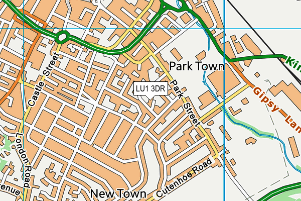 LU1 3DR map - OS VectorMap District (Ordnance Survey)