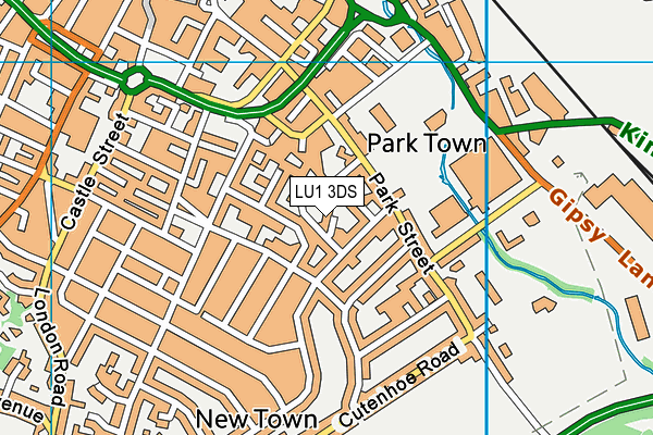 LU1 3DS map - OS VectorMap District (Ordnance Survey)