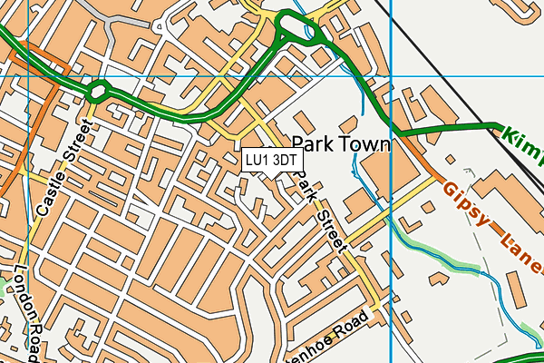 LU1 3DT map - OS VectorMap District (Ordnance Survey)