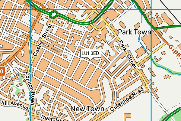 LU1 3ED map - OS VectorMap District (Ordnance Survey)