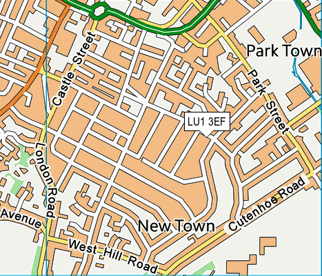 LU1 3EF map - OS VectorMap District (Ordnance Survey)