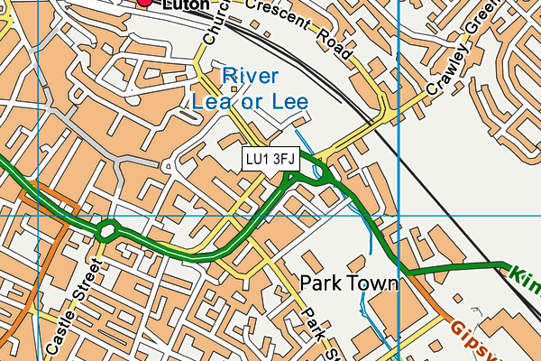 LU1 3FJ map - OS VectorMap District (Ordnance Survey)