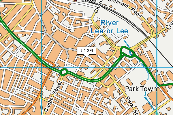 LU1 3FL map - OS VectorMap District (Ordnance Survey)