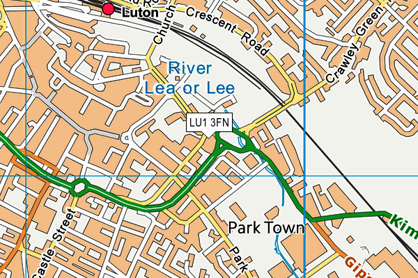 LU1 3FN map - OS VectorMap District (Ordnance Survey)