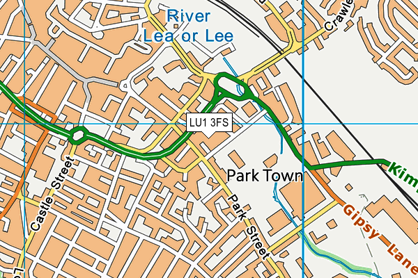 LU1 3FS map - OS VectorMap District (Ordnance Survey)