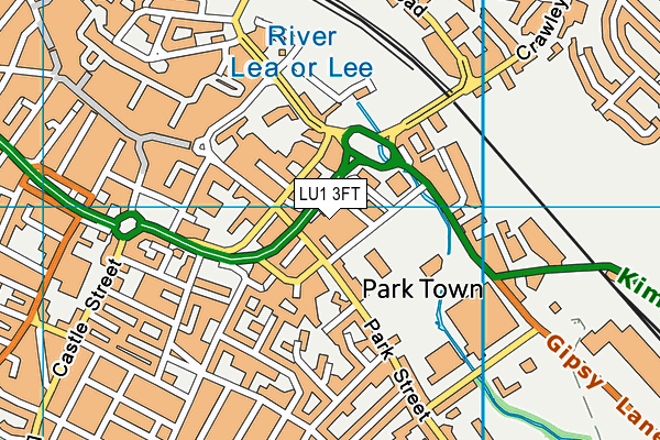 LU1 3FT map - OS VectorMap District (Ordnance Survey)