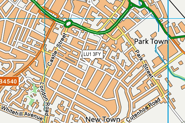 LU1 3FY map - OS VectorMap District (Ordnance Survey)