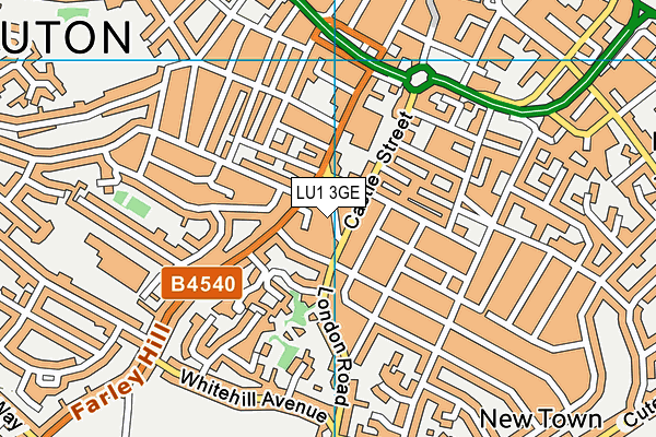 LU1 3GE map - OS VectorMap District (Ordnance Survey)