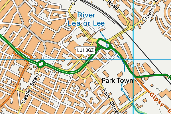 LU1 3GZ map - OS VectorMap District (Ordnance Survey)