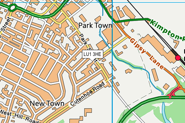 LU1 3HE map - OS VectorMap District (Ordnance Survey)