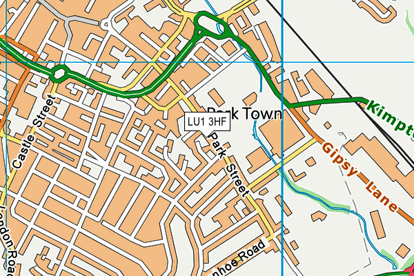 LU1 3HF map - OS VectorMap District (Ordnance Survey)