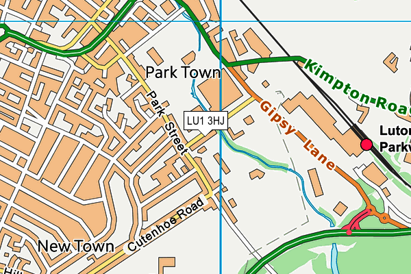 Luton Town Fc (The Brache) map (LU1 3HJ) - OS VectorMap District (Ordnance Survey)