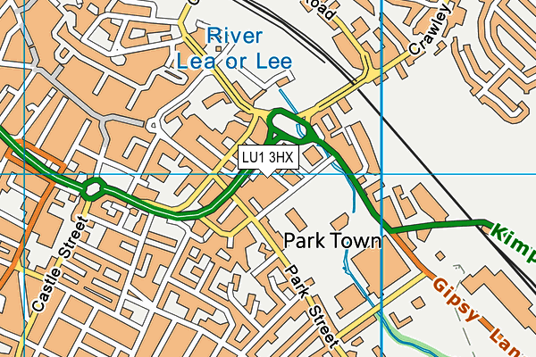 LU1 3HX map - OS VectorMap District (Ordnance Survey)