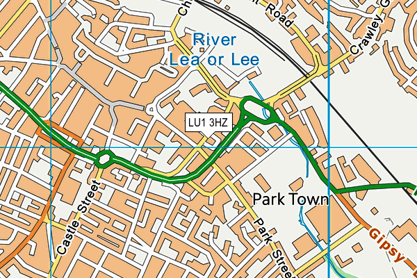 LU1 3HZ map - OS VectorMap District (Ordnance Survey)