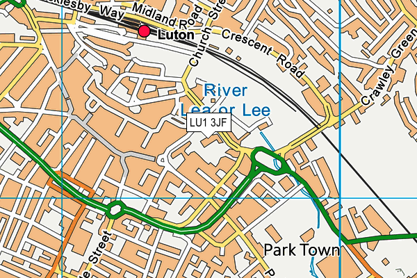 LU1 3JF map - OS VectorMap District (Ordnance Survey)