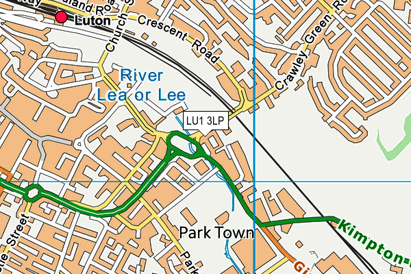 LU1 3LP map - OS VectorMap District (Ordnance Survey)